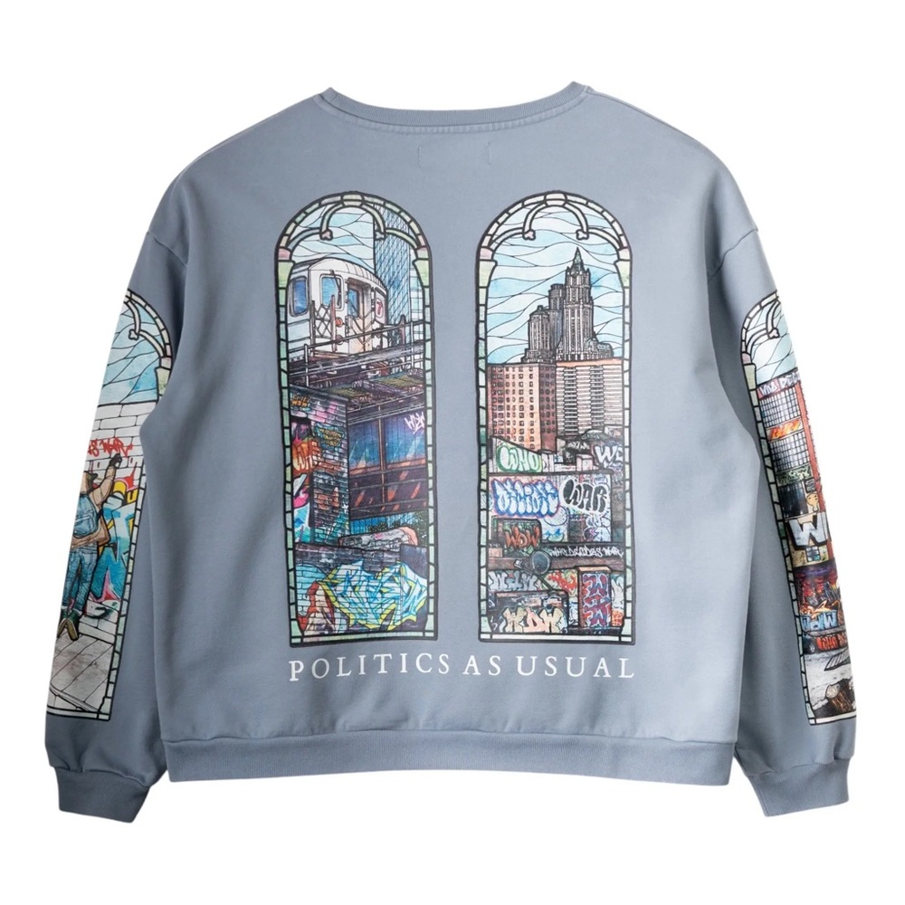 Who Decides War Politics As Usual Crewneck Sweater sz Medium - Picture 6 of 7